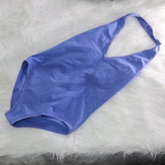 American Apparel Blue Backless Halter Bodysuit - Picture 5 of 7